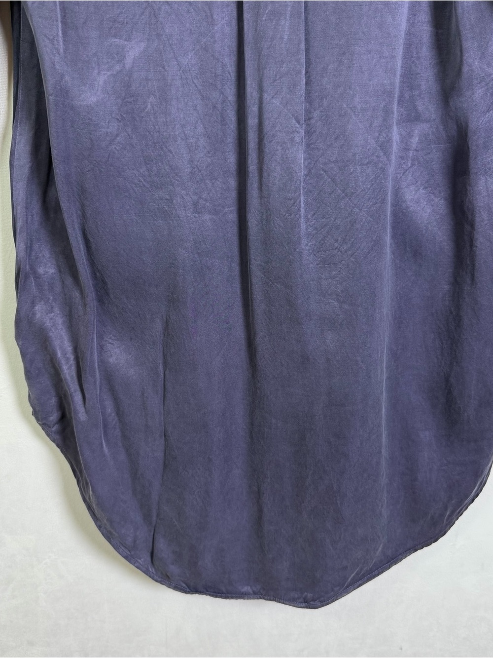 Splendid Women’s Large Cupro Viscose Purple Hi Low Tunic Shirt Dress Long Sleeve - Picture 8 of 8